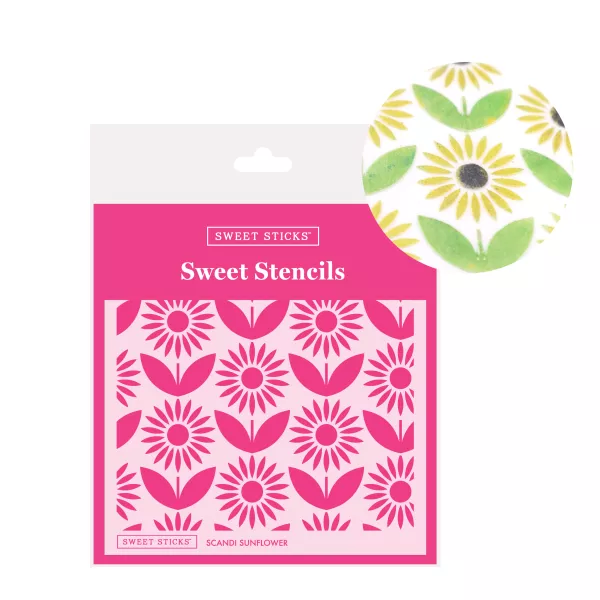 Sweet Sticks Scandi Sunflower Stencil